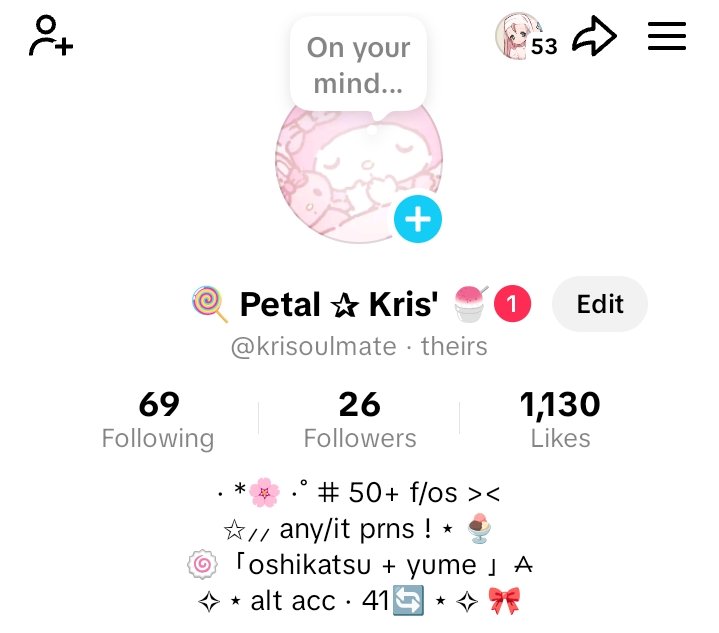 spirxlpetals's tweet photo. Btw i dont use twt anymore

Follow me on tiktok instead (lackadaisicalpest/krisoulmate) https://t.co/Oqk7rXWdRS