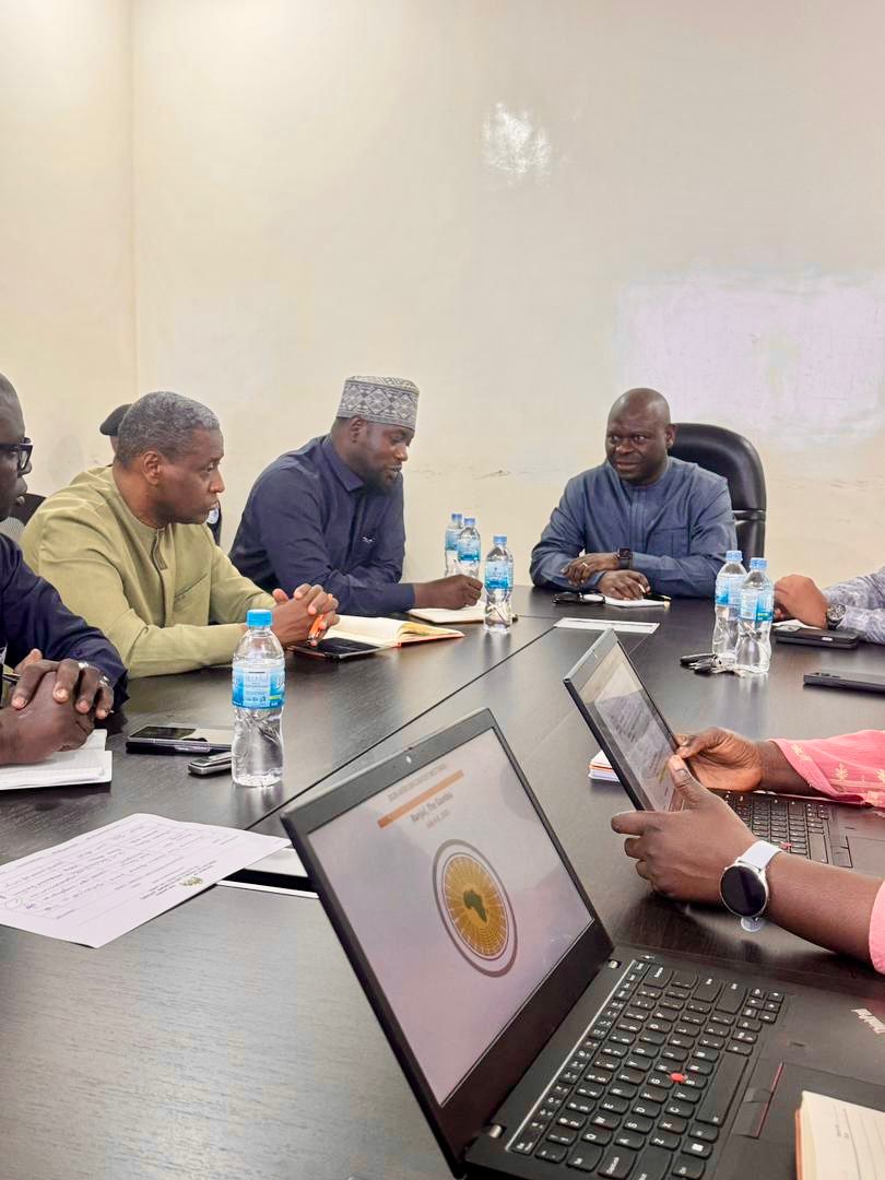 MofeaGambia's tweet photo. MoFEA's Minister, recently convened a meeting with members of the private sector to discuss strategic areas of partnership and ensure the sector’s full participation in the upcoming African Caucus, scheduled to take place from 6th to 8th July 2026.

 #MoFEA #AfricanCaucus2026 https://t.co/mdvyMq9yTv