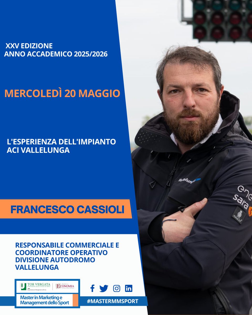 MasterMMSport's tweet photo. 📚𝐋𝐄 𝐋𝐄𝐙𝐈𝐎𝐍𝐈 𝐃𝐄𝐋𝐋𝐀 𝐒𝐄𝐓𝐓𝐈𝐌𝐀𝐍𝐀 - SECONDA PARTE
💡 Dalla ricerca di mercato alla governance degli impianti: strumenti concreti per leggere e gestire l’industria sportiva contemporanea.
#MasterMMSport #MasterComMedia #TorVergata #SportManagement https://t.co/3k1NeS1TOZ