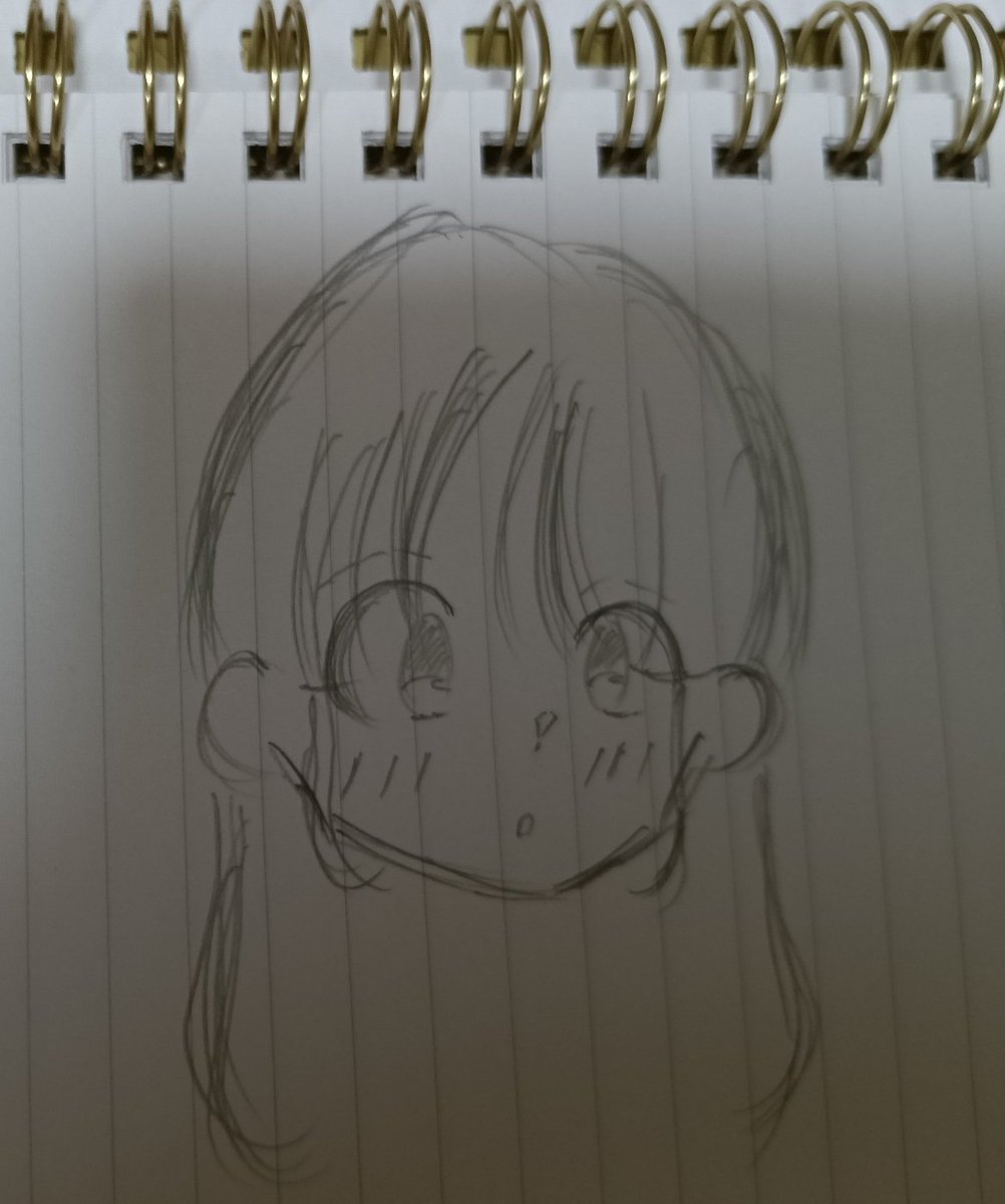 授業中に書いた絵画 授業中落書きしてました… …何歳の絵に見えます？