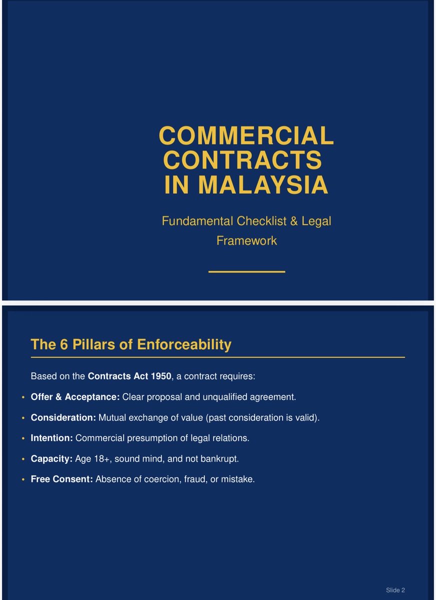 arellmii's tweet photo. We share here some of the general picture on contract matter. While Contracts Act, Stamping Act and Companies Act provide some direct and indirect rule on commercial contracts, contracts are often divided to two main components. https://t.co/2lgiRXRNPn