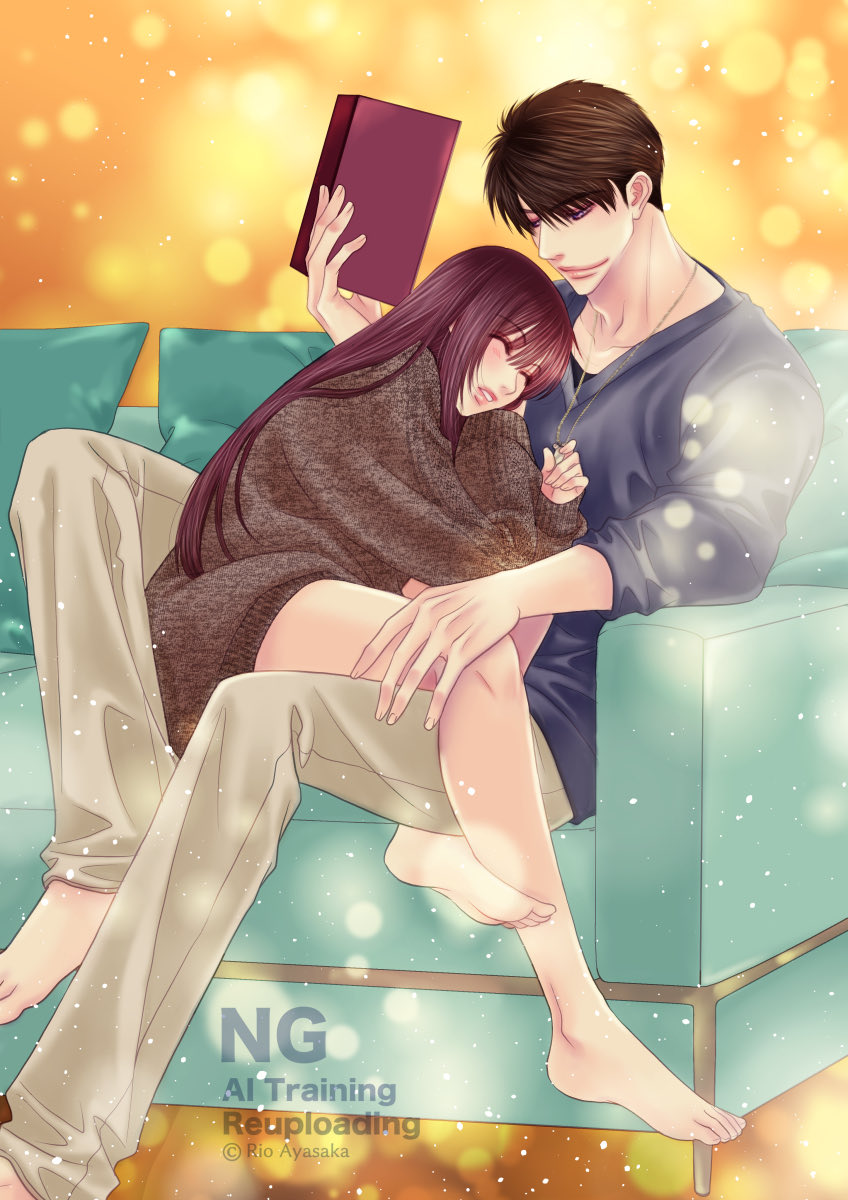 「マヒ主再掲。 の膝で甘えんぼ、すやすや主ちゃん。 #恋と深空二次創作 #マヒ主」|綾坂璃緒(雛希ゆた)のイラスト