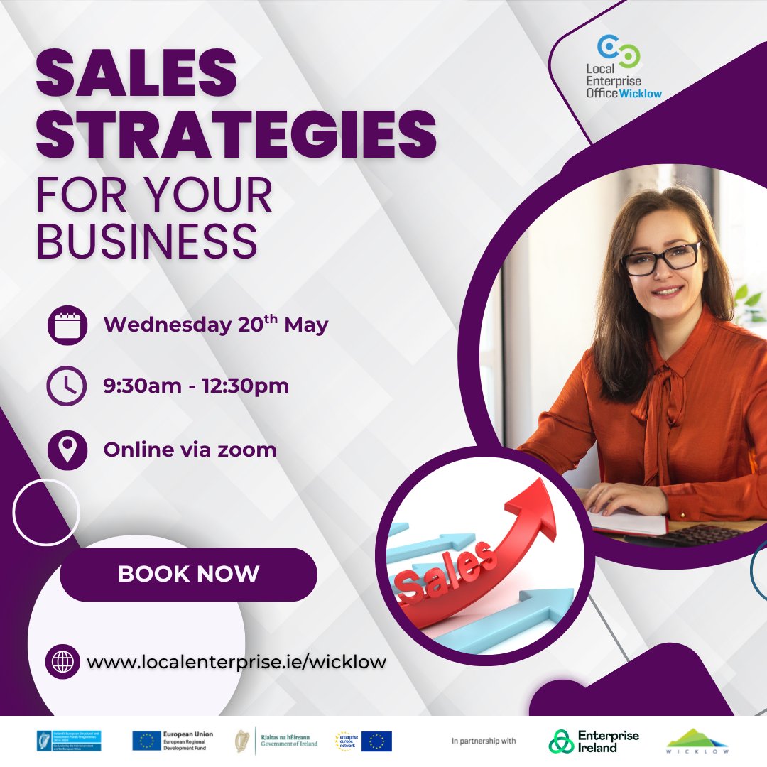 LEOWicklow's tweet photo. Need help with your sales strategy?  🤔 Join us for a highly interactive workshop - Sales Strategies for your Business! 💼

💻 Online Via Zoom 
📅 Wednesday 20th May 2026
⏰ 9:30 AM - 12:30 PM 
➡️ Book your spot now https://t.co/jaZf722f6l

#MakingItHappen https://t.co/1udWJq6Tvj