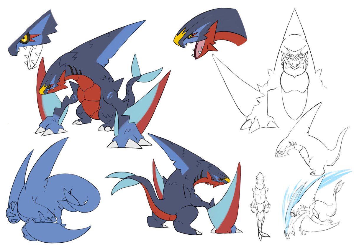 Liskaarm_'s tweet photo. Garchomp Paradox Pokemon Concept art 🌊

🇫🇷 Lame-Déluge 
🇬🇧 Flood Gladius 

@/Yayo_art https://t.co/wrcOSqNLXk