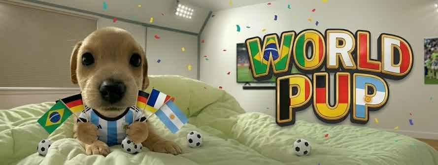 PNM22222's tweet photo. The World Cup is coming up, and EVEYONE is talking about it

The World Cup is known for uniting nations across the globe, and we need a simple meme that everyone can instantly understand and get behind.

Something universal. Something fun. Something that brings people together.
$PUP | World Pup