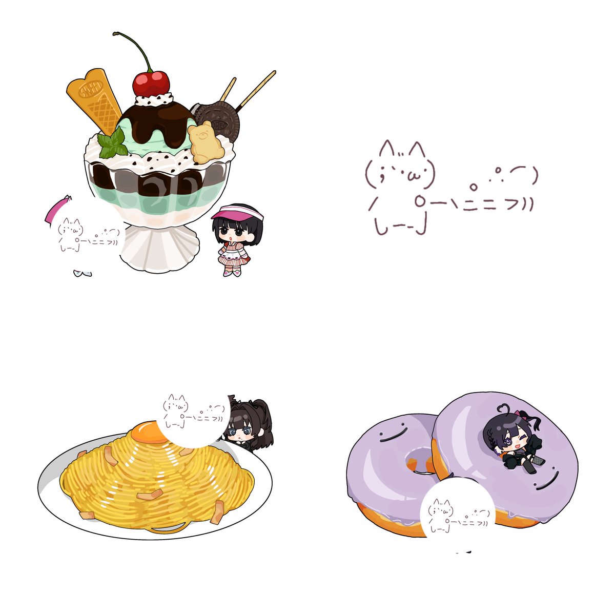 tablet_dream's tweet photo. 料理+デフォルメお届けしました！遅くなってしまいすみません～😭 https://t.co/OZlqYhnnRy
