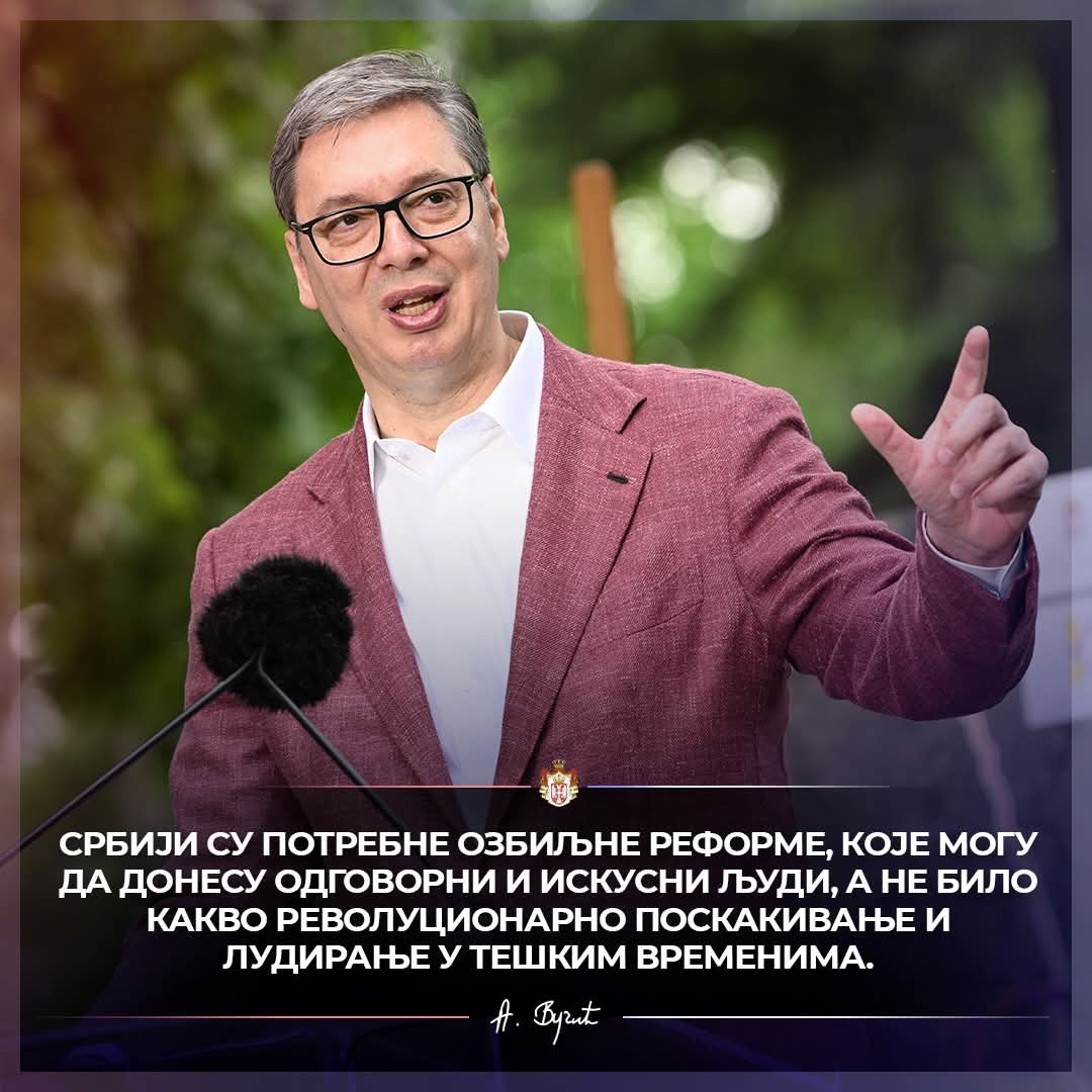oosnskovacica's tweet photo. Србији није потребно лудирање неодговорних људи. https://t.co/6ZIYGQRp82