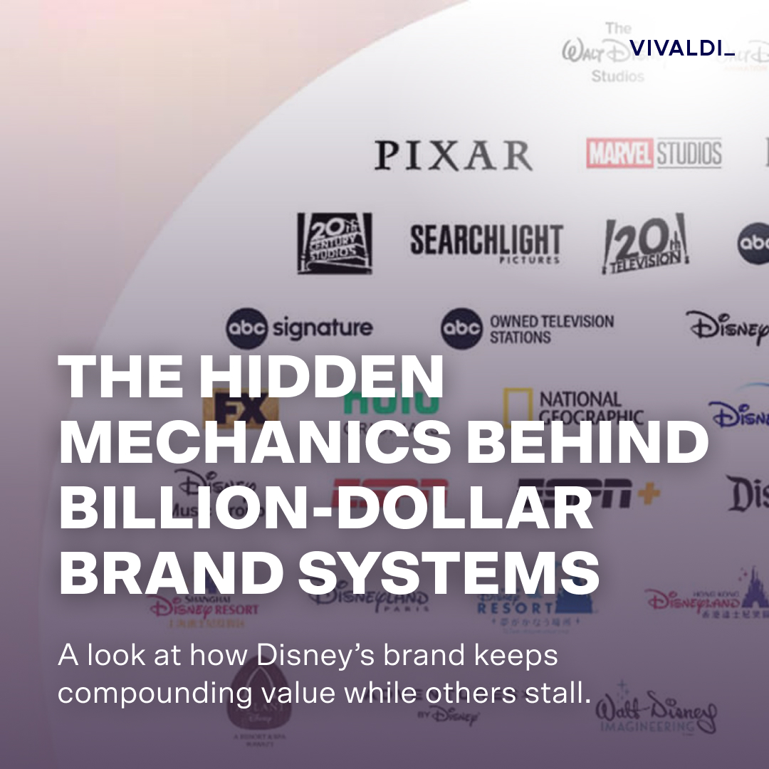 VIVALDI_'s tweet photo. Disney’s brand keeps creating value because every part of its business fuels the rest. 

Most brand portfolios don’t. 

Curious why? 

https://t.co/haygLhxRmn https://t.co/kcwCxx4FLM