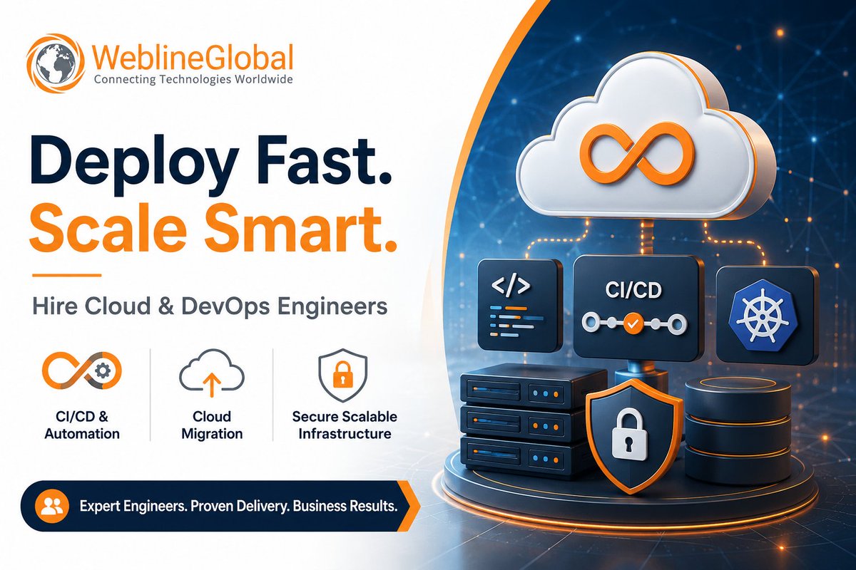 weblineglobal's tweet photo. Need reliable Cloud &amp; DevOps engineers? 
Hire experts for CI/CD, cloud migration, IaC, Kubernetes, DevSecOps, and scalable infrastructure.

https://t.co/ldqWSNloYq

#DevOps #Cloud #HireDevelopers https://t.co/EFz3etYECA