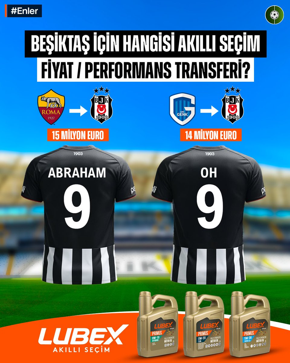 futbolarena's tweet photo. ✍️ Beşiktaş için hangisi akıllı seçim fiyat/performans transferi? #Enler

Sahada da, yolda da: akıllı seçim kazandırır ✅

Lubex | Akıllı Seçim 👉 https://t.co/uYcId4BSov

#işbirliği https://t.co/ZdAwHqEIFN