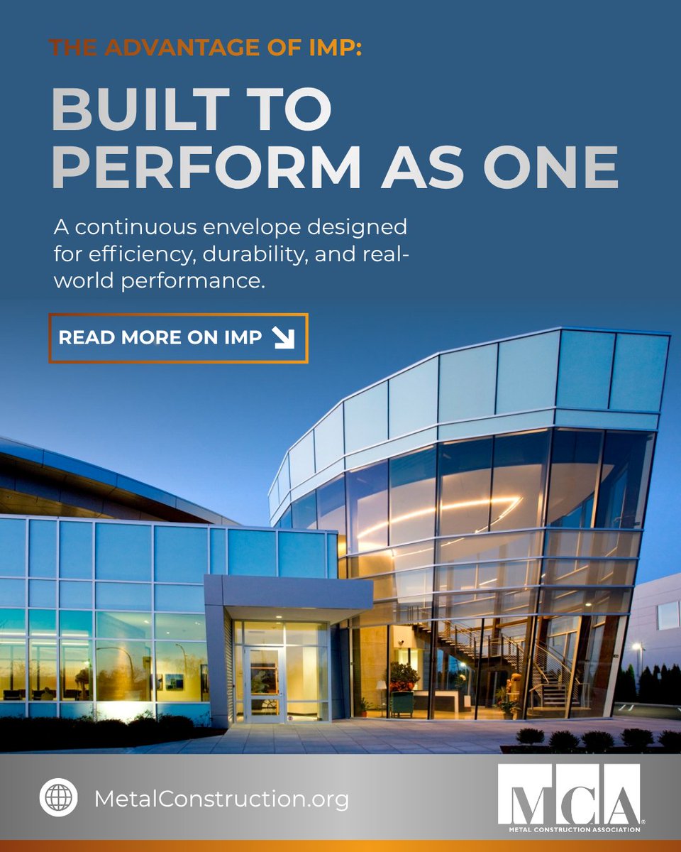 MetalAssoc's tweet photo. What does a high-performing building envelope actually look like? 

It starts with a system that works together. 

📸 Photo courtesy of MCA member: @NOW_Specialties

#metalconstruction #buildingperformance #IMP https://t.co/WgFUT641wj