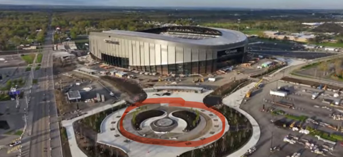 nolan6263's tweet photo. I can’t believe I haven’t seen this pointed out yet in any new @HighmarkStadm content I’ve seen.

Inside the @BuffaloBills “Family Circle” there’s a giant bison hoof print around where the bison statues will go. 

Such an awesome, subtle Buffalo detail. #BillsMafia #GoBills https://t.co/zisOlDbojY