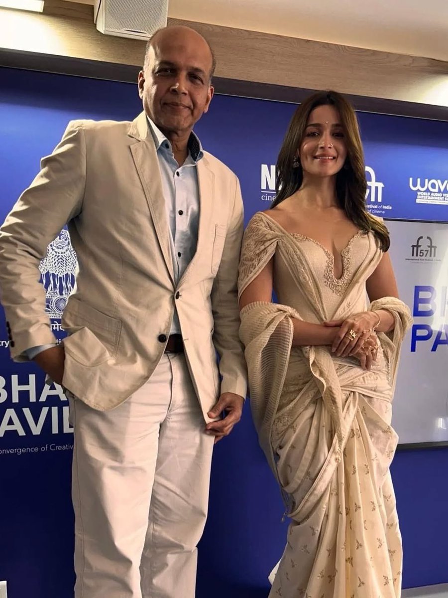 IIFA's tweet photo. Actor #AliaBhatt and filmmaker #AshutoshGowariker attended the inaugural event of the Bharat Pavilion at the 79th #CannesFilmFestival, proudly representing Indian cinema on the global stage ✨🇮🇳

#IIFA #Cannes2026 https://t.co/DZFOZJSpgA