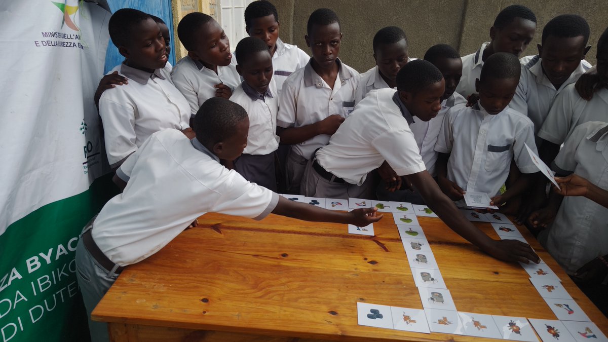 avsirwanda's tweet photo. Students at Ruhango Adventist Group School took part in a  Green Day activities using Domino games and discussions to promote #environmental protection and climate awareness. It is supported by the Improved Green Culture &amp; Climate Resilience Project.

@MASE_IT 
@FondazioneAVSI https://t.co/VQ3gF4aXUY