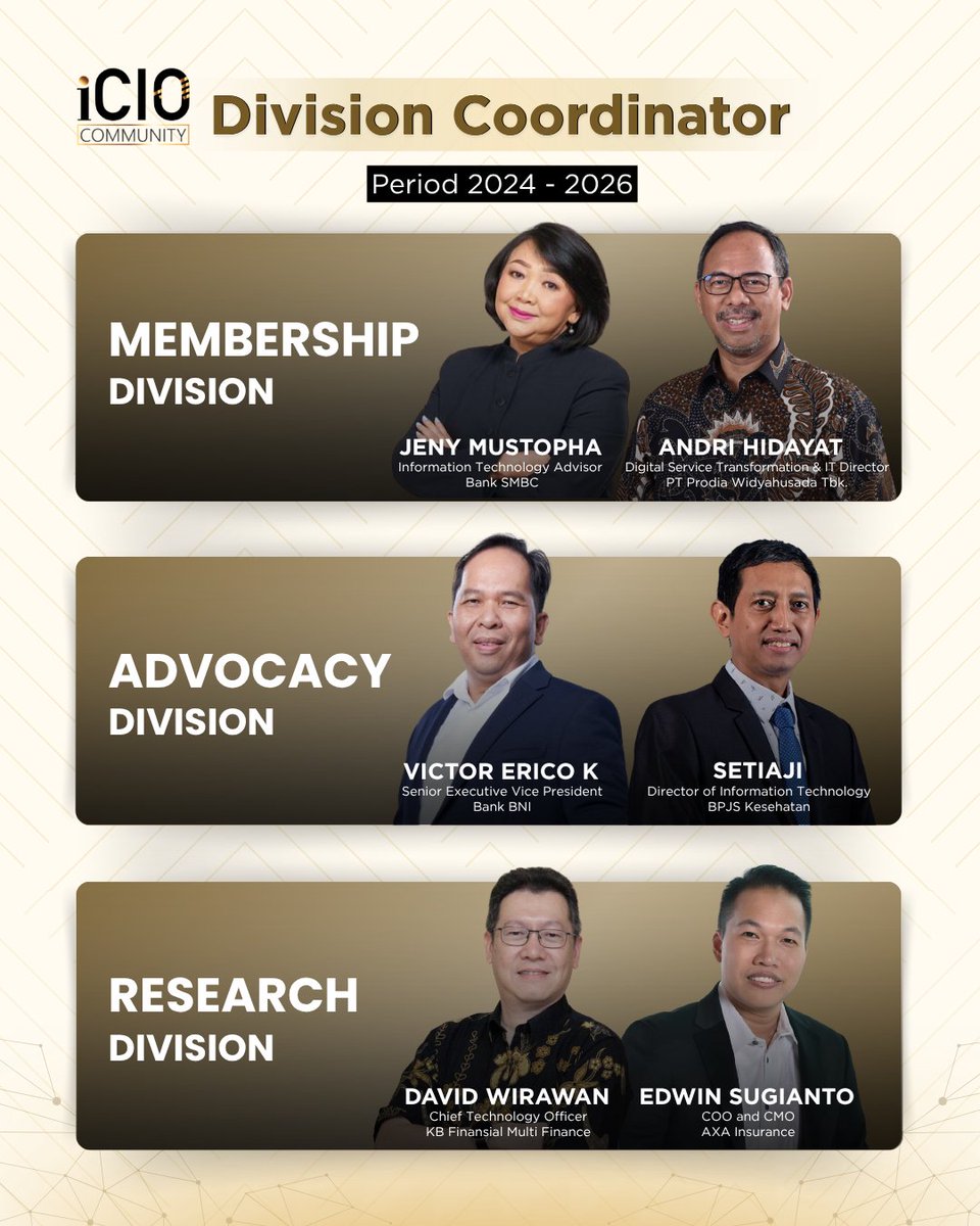 iCIOCommunity's tweet photo. As we welcome the new Chairman of iCIO Community for the 2026–2028 period, we would like to thank the Board of Committee 2024–2026 for their dedication, support, and meaningful contributions.

Let’s continue growing, collaborating, and creating impact together.  

#iCIOCommunity https://t.co/L1nbRSbeUC