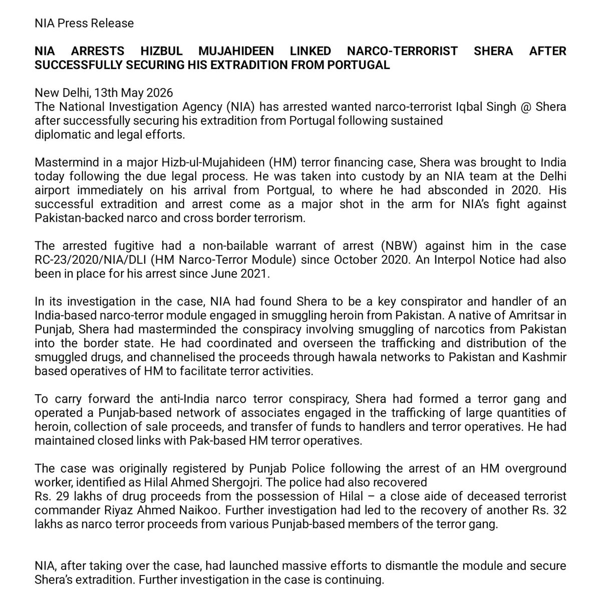 NIA India tweet media