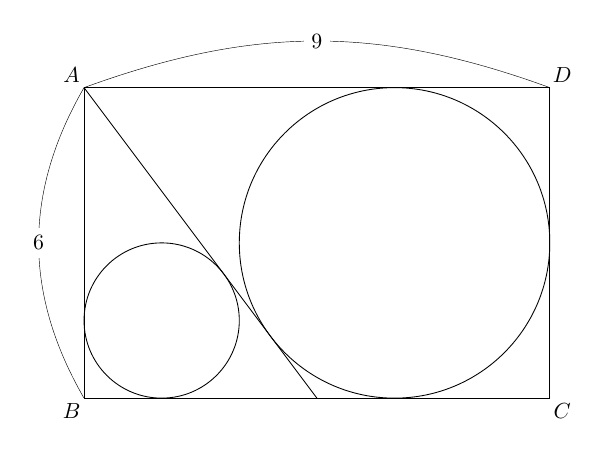 MatildaSpicer's tweet photo. ABCD is a rectangle.
Find the radius of the smaller circle.
#mathpuzzle #Geometry #GeometricProblem https://t.co/MoaytPgNvG