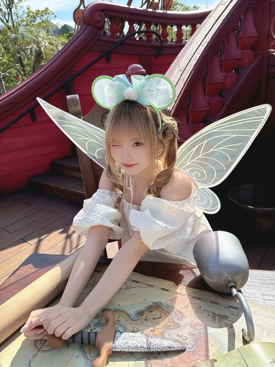 hinami28_'s tweet photo. Tinker bellコーデかわいいね💚💚 https://t.co/gGw6f5vSVY