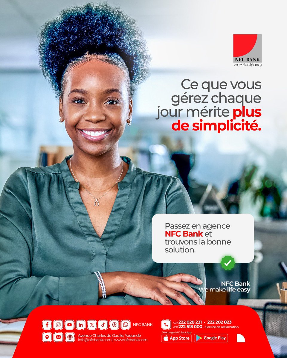 NFC_Bank's tweet photo. Votre quotidien mérite plus de simplicité. ✨
 Passez en agence et trouvons ensemble la solution qui vous correspond. 🤝
_____________________

Your daily life deserves more simplicity. ✨
 Visit our branch and let’s find the right solution together. 🤝

#NFCBank #EasyLife https://t.co/nkoJzIgdlw