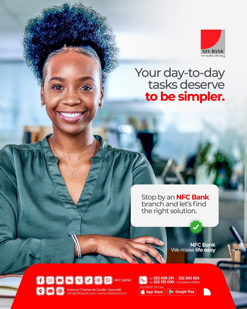 NFC_Bank's tweet photo. Votre quotidien mérite plus de simplicité. ✨
 Passez en agence et trouvons ensemble la solution qui vous correspond. 🤝
_____________________

Your daily life deserves more simplicity. ✨
 Visit our branch and let’s find the right solution together. 🤝

#NFCBank #EasyLife https://t.co/nkoJzIgdlw