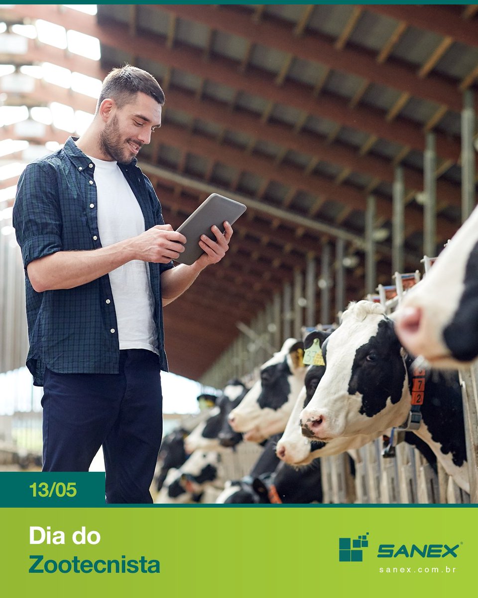sanex_ltda's tweet photo. Hoje celebramos o trabalho dos zootecnistas, profissionais essenciais para o desenvolvimento da produção animal, atuando com foco em nutrição, manejo, bem-estar e eficiência produtiva.

#zootecnista
#diadozootecnista
#zootecniabrasil https://t.co/tAhoGJrgxh