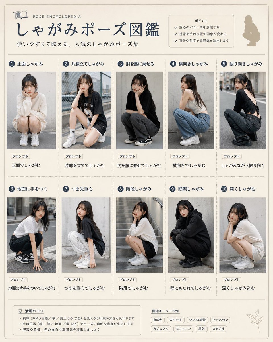 chichipuijaian's tweet photo. ご機嫌いかがですか？？
Grok祭り継続してました🏮👘✨
まだまだー！

皆様も画像作りすぎて中だるみ
してる事かと思います😊💦

てか事で入れるだけポーズ変えてみよう
ジャイアンのポーズ図鑑！

って事で今回は！
😊

Grok技にも普段使いにも
使いやすい
プロンプトで
ポーズ一覧まとめてみました😊

立ち姿より座ったりを多めにしております。

表情と組み合わせたり
背景と組み合わせたりして
衣装は。。。笑

お楽しみくだいませヾ(*´∀︎`*)ﾉ

下の方のにも関連する
シーンと背景のせてあるので
ご自由にお使いください🌸

それでは良い良いAI生成の時間を
お楽しみくださいませ(⁎ᴗ͈ˬᴗ͈⁎)
