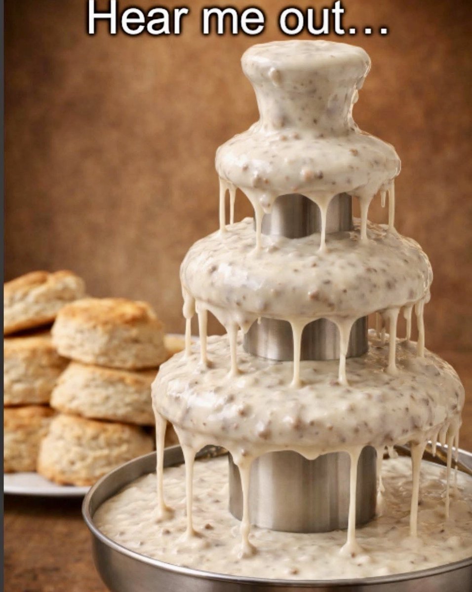 11202011t's tweet photo. Good Morning Everyone!Hear me out lol 
Biscuits and gravy buffet, add some crispy bacon, perfect start to your day! 
Have a great day! 🥓☕️ https://t.co/cJTfYa31A2