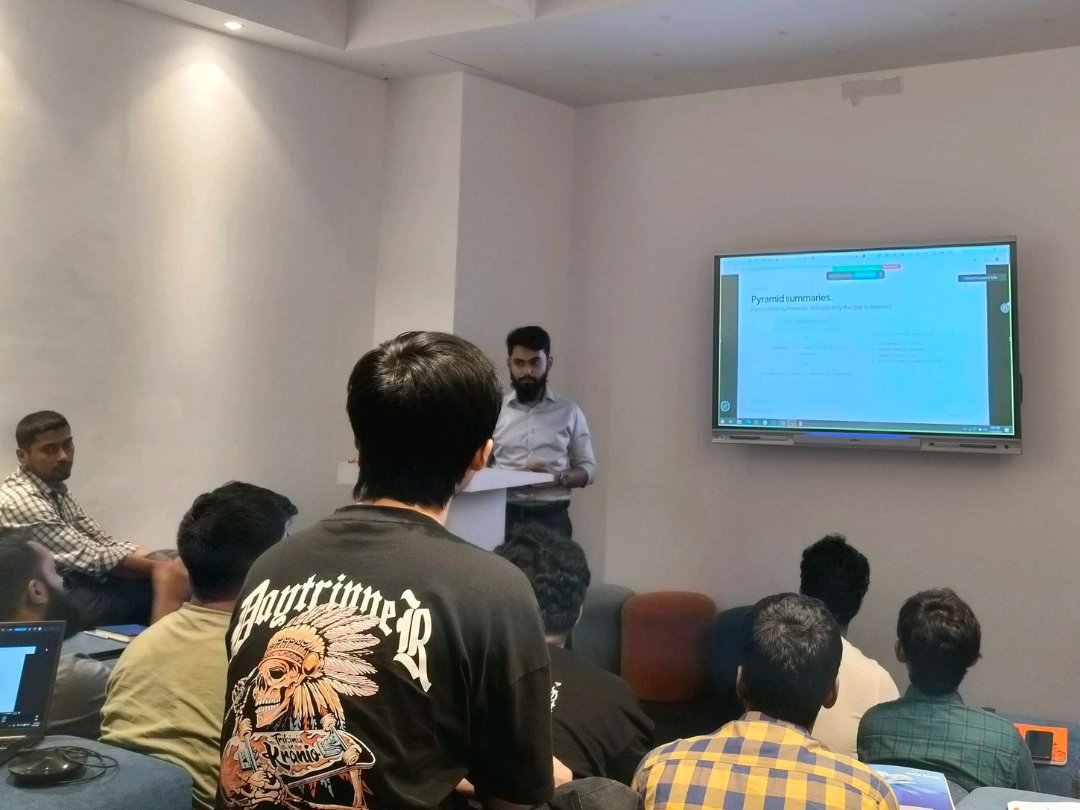 RiseupLabs's tweet photo. AI is transforming innovation, and staying ahead means constant learning. This week, the Riseup Labs team participated in a training on ‘AI Role Understanding and Future Readiness,’ led by Aukik Aurnab, CTO of AI Buddy Labs Inc.

#RiseupLabs #AI #FutureReadiness #AIEngineering https://t.co/LNd1Aeb24A