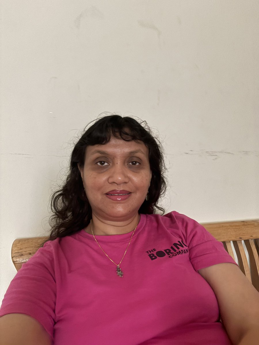 prerana_borah's tweet photo. Just chill vibe. The Boring company uniform but make it pink and happy 🎀. Who else is repping it today? https://t.co/FksAEl7jVx