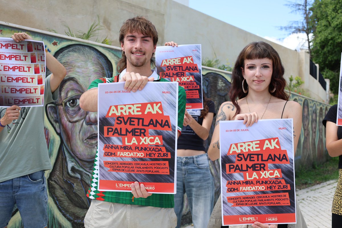 empelt_tdj's tweet photo. 🌱L’EMPELT ja està en marxa!

Hui hem presentat a Muro la trobada i el cartell d’artistes que omplirà el poble este estiu de música, debats, cultura i jovent. 

Perquè fer-ho a Muro és important per reivindicar les comarques, els pobles i la cultura més enllà de les capitals. https://t.co/e2B8YUiAaB