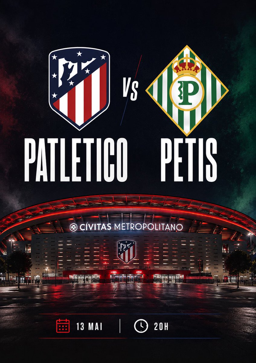 PatleticoFFL's tweet photo. ⚔️ MATCHDAY ⚔️

🏟️- PATLETICO 🆚 PETIS  
🗓️ - 13 Mai  
⏰ - 20H

Un gros choc nous attend. 🔥
Pas le droit à l’erreur ! https://t.co/goCs6fKu20