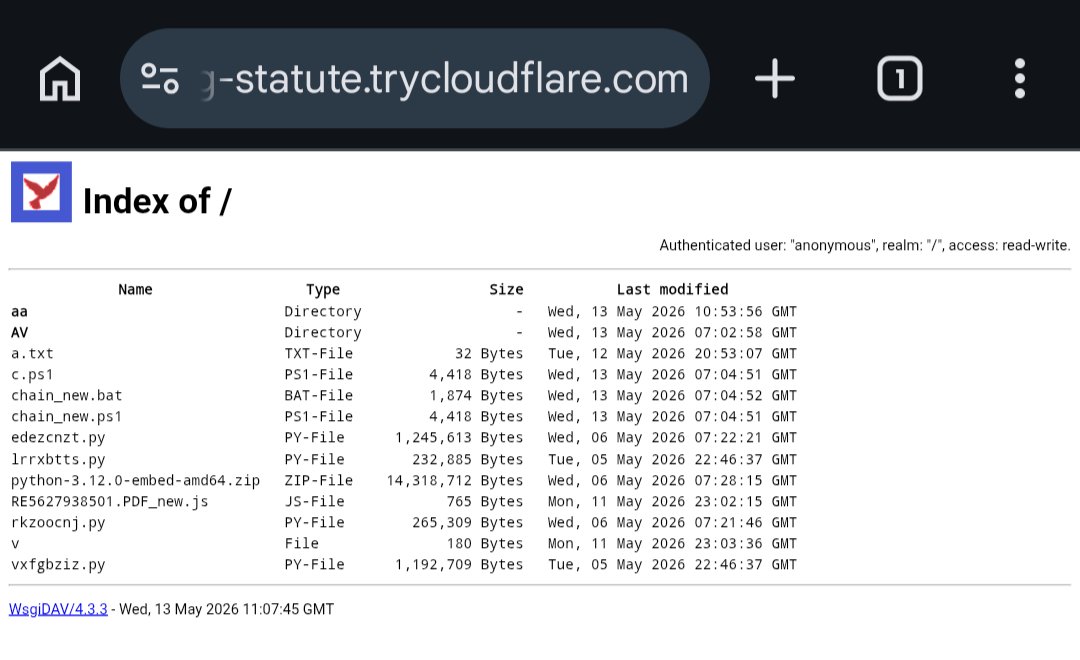 smica83's tweet photo. hxxps://adaptor-individual-signing-statute.trycloudflare(.)com/ 
#WsgiDAV #opendir https://t.co/1UkoFkCYVU