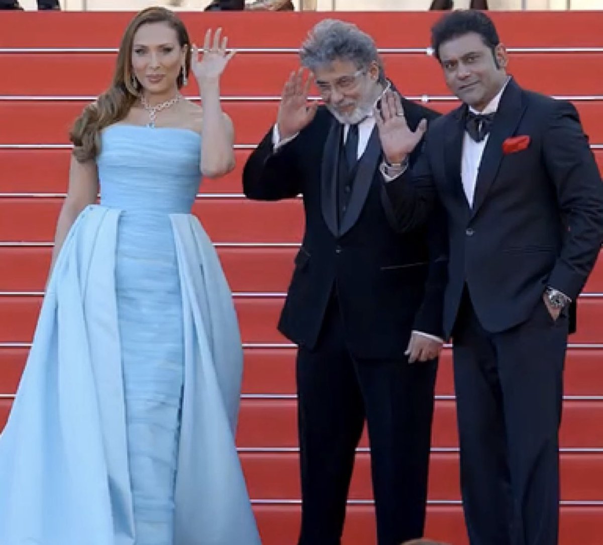 IuliaVantur's tweet photo. A magical evening at the opening of one of the most prestigious film Festivals in the world -  Cannes Film Festival. 
It feels so good to be here, to showcase our film “Echoes Of Us” who has an unbelievable journey itself. We were honoured to walk the red carpet as a team https://t.co/CXQFv925Ys
