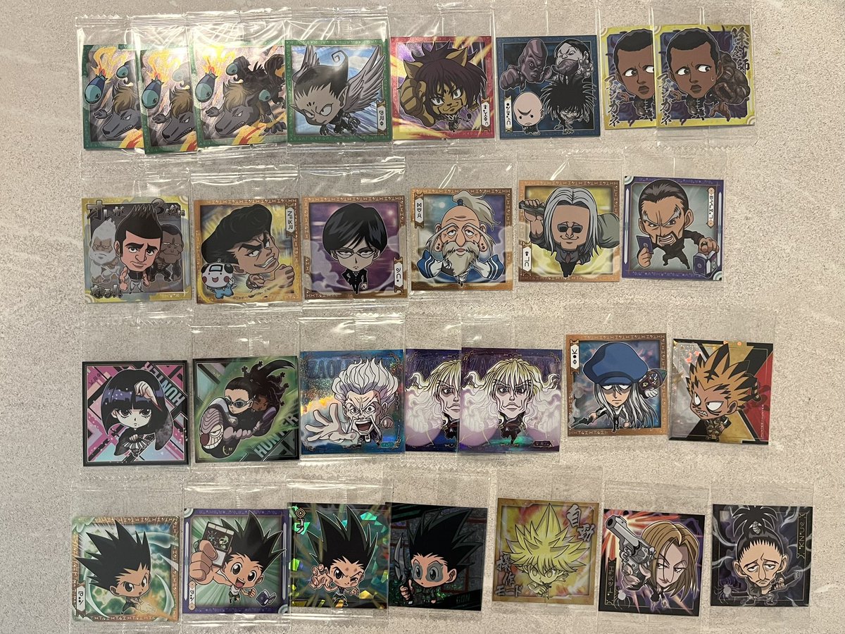Coin__laundry_'s tweet photo. 【交換】HUNTER × HUNTER ハンターハンター H×H にふぉるめーしょん ウエハース vol.9

【譲】画像①②③

【求】画像④

レアリティ考慮します。
比率違い可。
複数枚交換大歓迎です。

郵送希望です。
よろしくお願いいたします。 https://t.co/27GUhmPXki