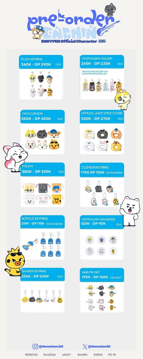 thvhee26_'s tweet photo. #ensell 🇰🇷🇮🇩 INA GO by @denastoreid [Pre-order Enchin ENHYPEN Official Character pop-up]

📦 Weverse
📆 Close: 20 Mei 2026 [18.00]
🔗 Order: https://t.co/NrbYpPd77A
✅ Est bersih INA

⚠️Harga final sesuai berat sampai di INA
‼️SOLD OUT = FULL REFUND
❌Pack
📍Sumedang, Jabar https://t.co/TuQBszPWg9