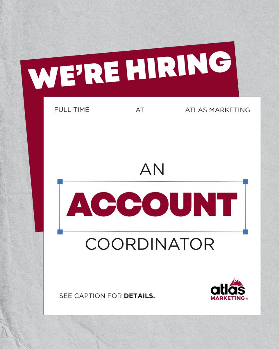 AtlasStories's tweet photo. Now hiring! 🎉 We’ve updated our job posting and are excited to connect with qualified candidates who are ready for their next step. 
👉 Learn more &amp; apply:
https://t.co/hPIu8EzU9c
#AccountCoordinator #JobOpening #JoinOurTeam https://t.co/hnevk1LF23