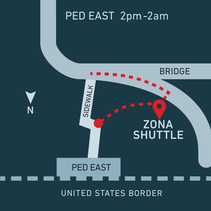 HongKongGC's tweet photo. As soon as you cross the PedEast or PedWest border, our Zona Shuttle will be standing by for a FREE ride to and from tonight's #ChicaVIP! 🚙
Fast • Safe • 100% FREE
Swipe for details! ➡️
🕑 PedEast → 2pm - 2am
🕑 PedWest → 2pm - 11pm 