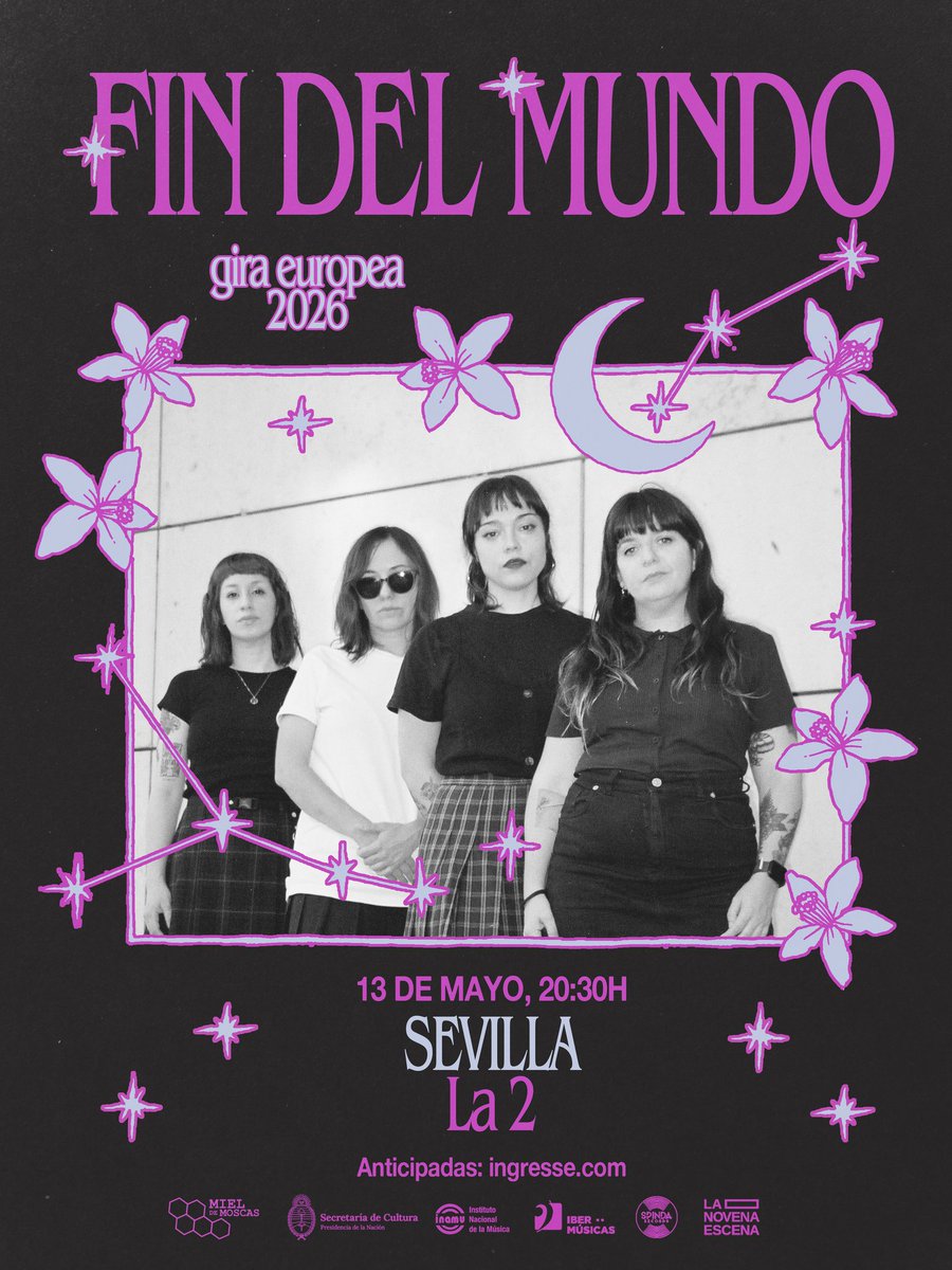 lasfindelmundo's tweet photo. HOY en Sevilla | Desde las 20.30 en Sala La 2 🎟 https://t.co/LchU2LZRoh https://t.co/wCOagyToMR