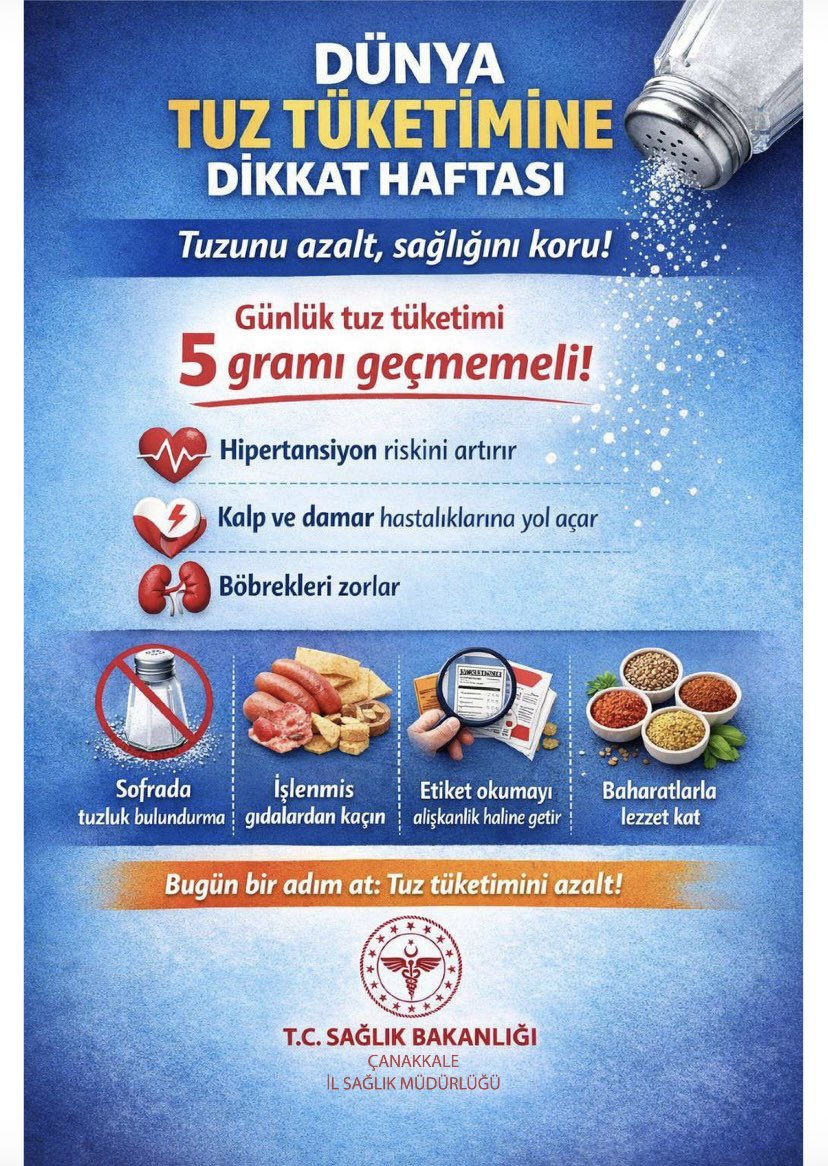 bayramicdevlt17's tweet photo. 11-17 Mayıs Dünya Tuza Dikkat Haftası❗️ https://t.co/jKHARa1bIU