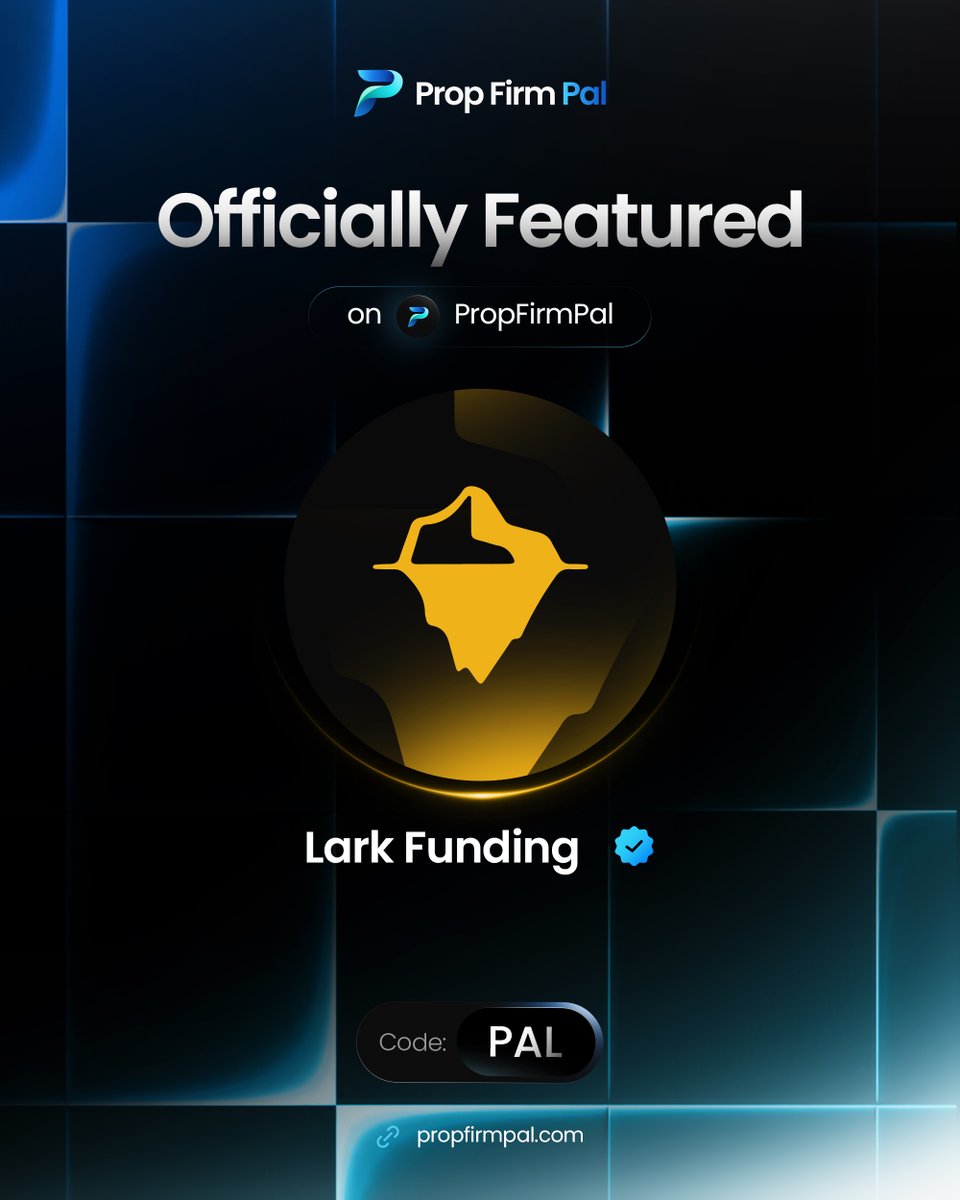 PropFirmPal's tweet photo. We’re excited to announce that @larkfunding is now officially featured on @PropFirmPal 

We’re building a place where traders can actually discover trusted firms, compare conditions, and save money.

Earn 5% Extra value on every purchase.

https://t.co/29ioZgS2Mo https://t.co/3VIOZkmSYb