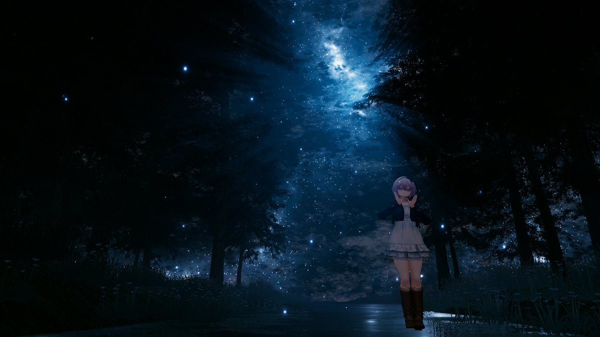 dnb_ss's tweet photo. こんばんは🌛🦊
今回は「Starlit Stream」というワールドに行って来ました☺️
虫の音色が心地よく、夜空一面の星空に感動しました⭐️⭐️
とても落ち着けるワールドですので、是非行ってみてください🌸 https://t.co/FwFpMhd062
