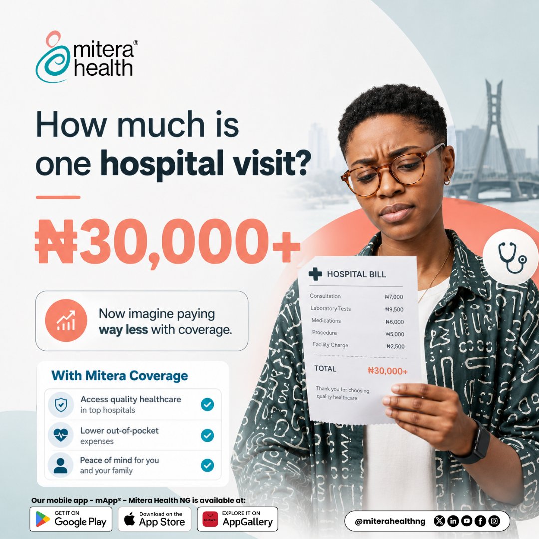 MiteraHealthNG's tweet photo. Your bank healthcare expenses are safe with us. #miterahealth https://t.co/yWdii4SDLh