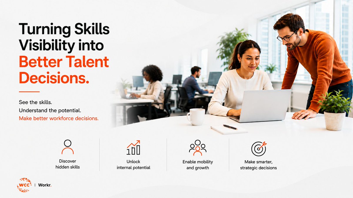 WCC_Group's tweet photo. Modern talent management is no longer just about hiring.
It’s about helping people grow, move, and develop across the organization.
Discover how Workr supports internal mobility and smarter talent decisions: https://t.co/0A99VnuJ2Q
#Workr #TalentManagement #SkillsBasedMatching https://t.co/LQiSN5rKej
