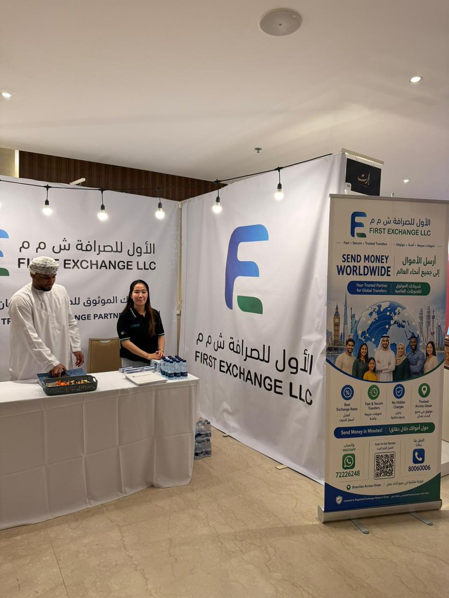 FirstExchangeOM's tweet photo. استكمالاً لمشاركتنا في معرض «التكاتف الخليجي السادس»، والذي امتدت فعالياته على مدار ثلاثة أيام واختُتم يوم السبت الماضي، حيث أبرزت الأول للصرافة دورها في دعم المبادرات الاقتصادية الهادفة، وتعزيز الشراكات التي تسهم في النمو والاستدامة.
#الأول_للصرافة
#التكاتف_الخليجي
#ريادة_الأعمال
#سلطنة_عمان