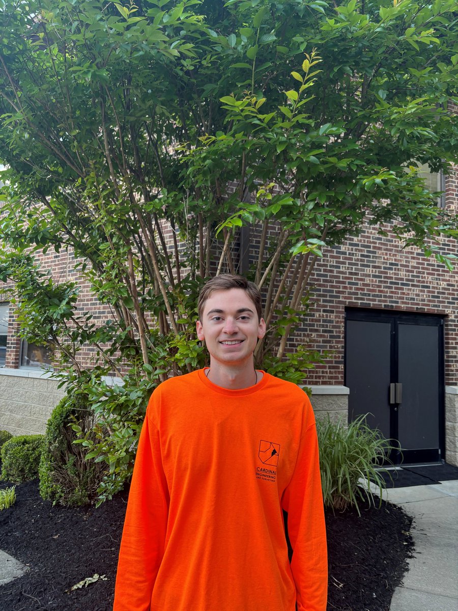 cardinalengsurv's tweet photo. Cardinal Engineering welcomes Campbell Hogg.

Campbell is in his first year in the Cincinnati State land surveying and mapping program.

He is excited to learn more about the surveying profession and get valuable experience working with a survey crews this summer. https://t.co/07oV7spSKg