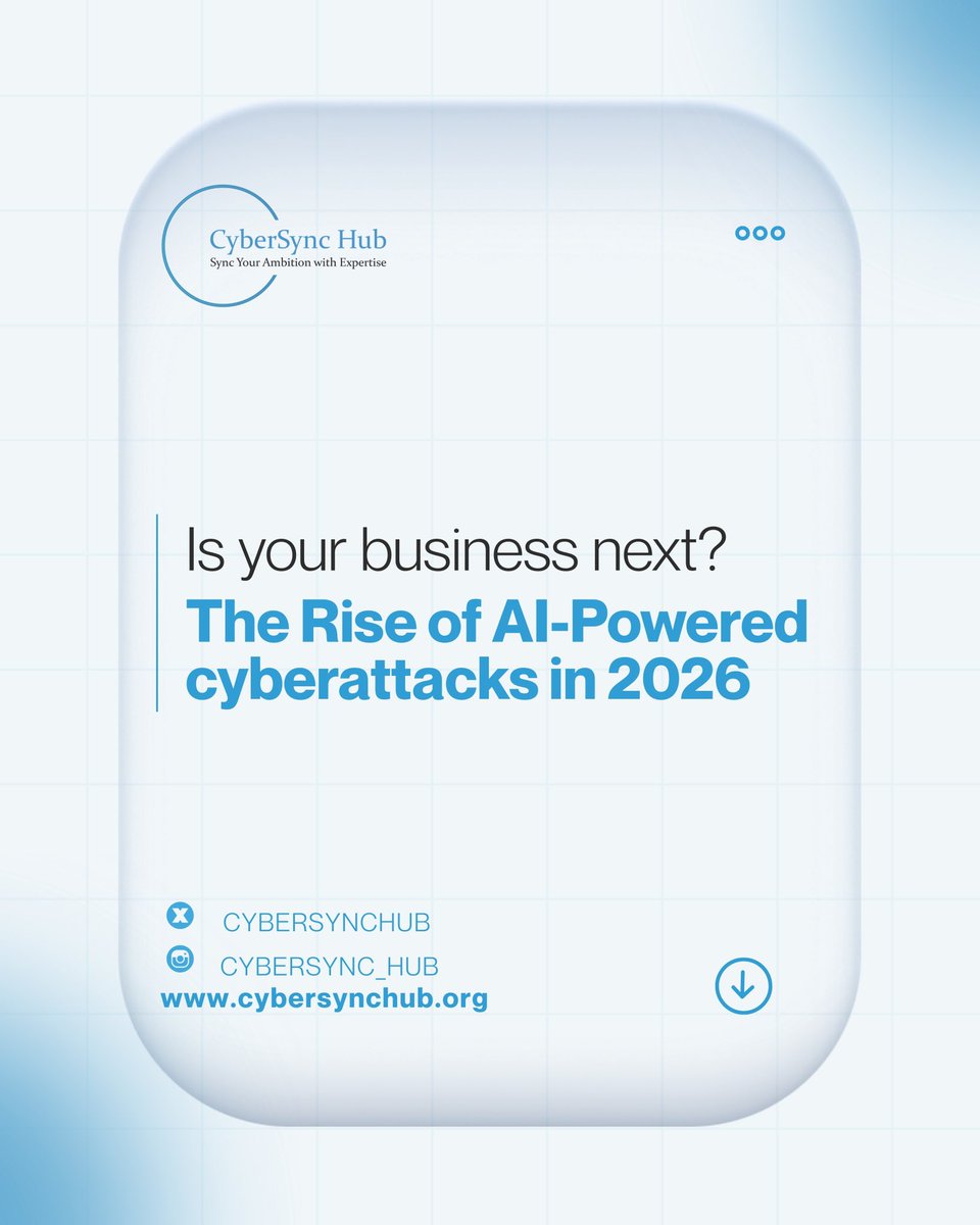 CyberSyncHub's tweet photo. AI is writing better phishing emails than humans. Deepfakes are impersonating your CEO. Malware is learning your defences.

2026's threat landscape is unrecognisable.

Is your business protected?

DM us 'AUDIT' for a security consultation🔐

#CyberSecurity #CSH #AIAttack https://t.co/usbly47UVF