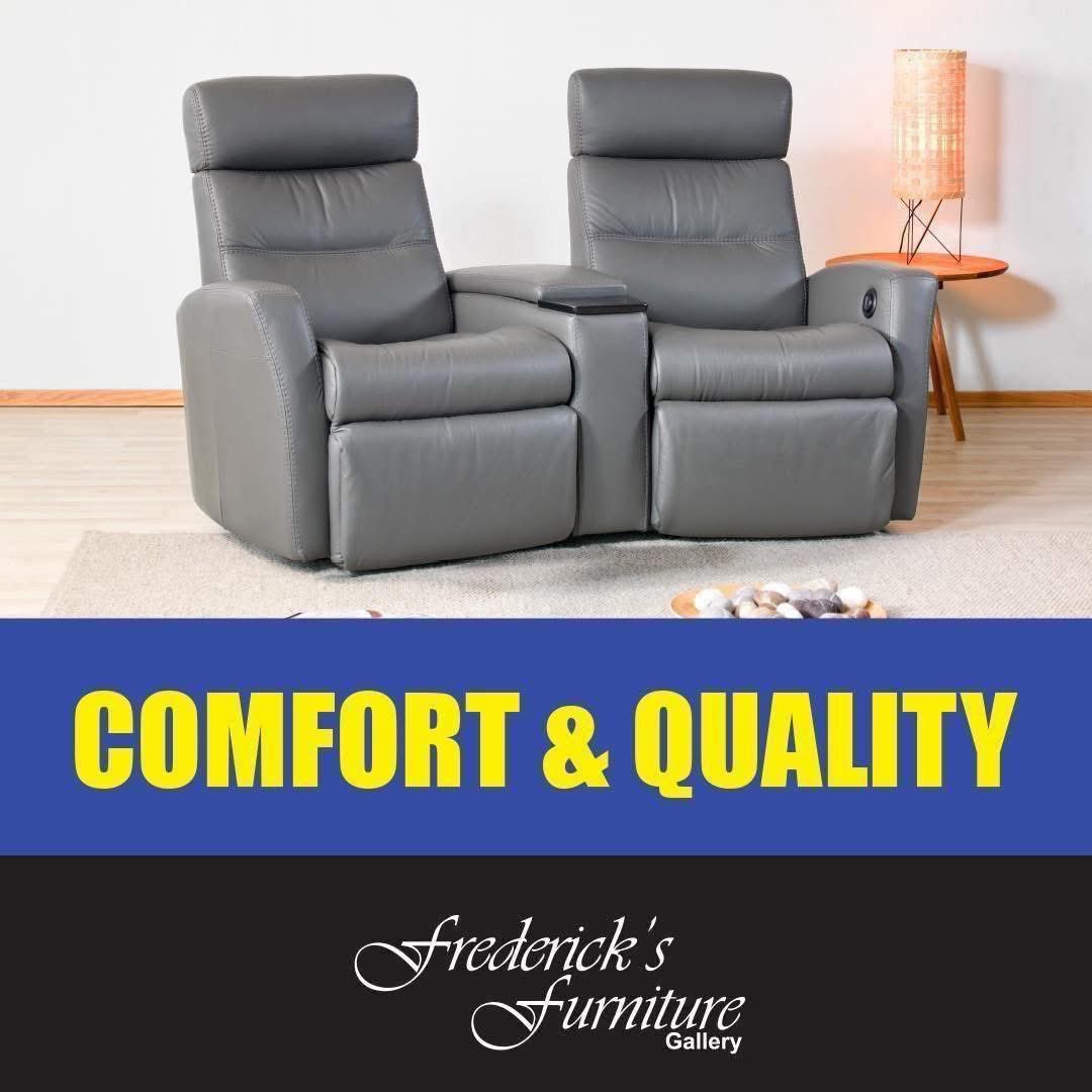DesignFrederick's tweet photo. COMFORT &amp; QUALITY
Two Reclining chairs with a console between

🍿 Recline in style while watching your favourite movie! 

Save now on top quality furniture for your home.

Visit our Guelph showroom today!

#Guelph #GuelphRecliners #GuelphFurniture #FredericksFurnitureGallery https://t.co/AFyVUVDWwP