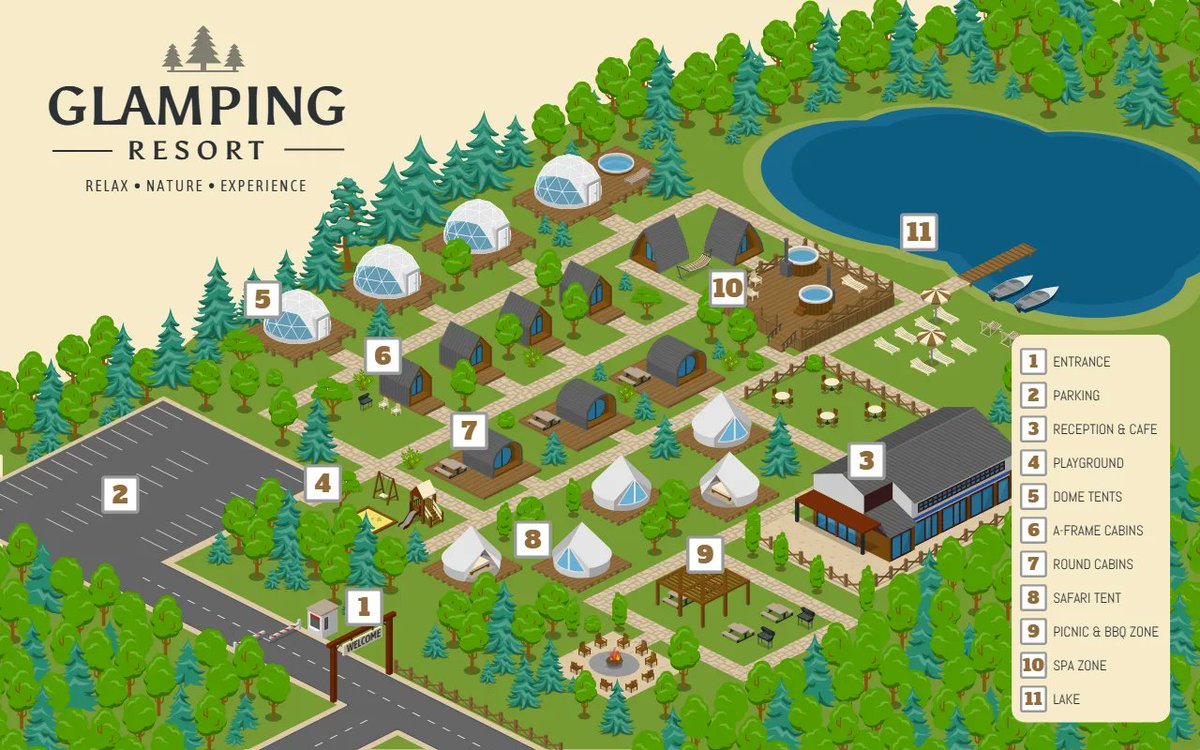 icograms's tweet photo. Create stunning resort layouts with ease.

Use Icograms icons and templates to bring your glamping resort vision to life. Design detailed site plans with luxury tents, cabins, recreation areas, pathways, and scenic landscapes.
https://t.co/Vtt0GhXsJk https://t.co/5gLelTi5Wa