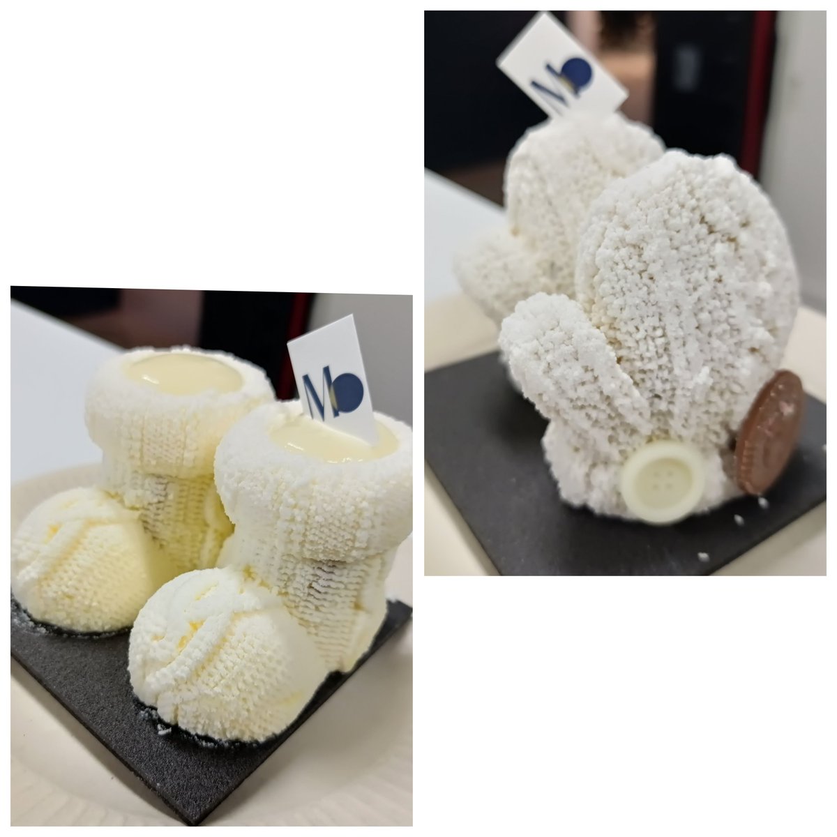 piporara's tweet photo. 「新しく毛糸の手袋と靴下を買いました😚」
…ではなく、職場でいただいた差し入れ✨
Masahiko Ozumi Paris のスイーツ🧤🧦
人気すぎて大阪ではなかなか買えず、東京の大丸で購入されたそう。
繊細な毛糸模様が可愛すぎる💕
見た目より甘さ控えめで、とろける美味しさでした🥰 https://t.co/pJe5xTfGYI