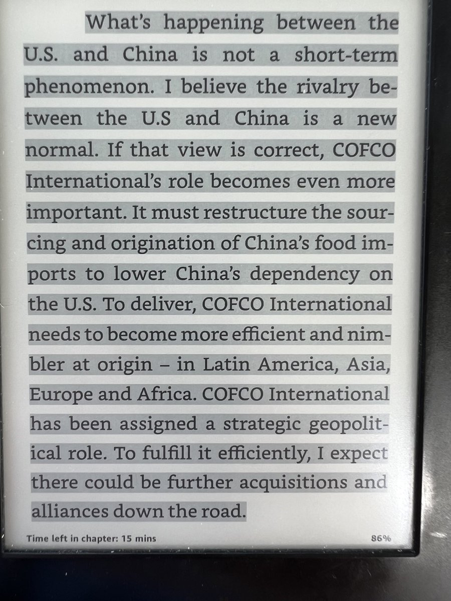 acullen03's tweet photo. @ricwe123 Merchants of Grain is a terrific introduction to the Ag market.  China has spent the past couple of decades building commodities security through COFCO… https://t.co/ZeltHxBj8a